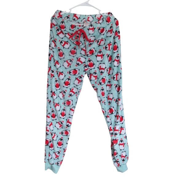 Secret Treasures Other - Secret Treasures Pajama Lounge Pants Womens M 8-10 Green Penguin Elastic Bottoms
